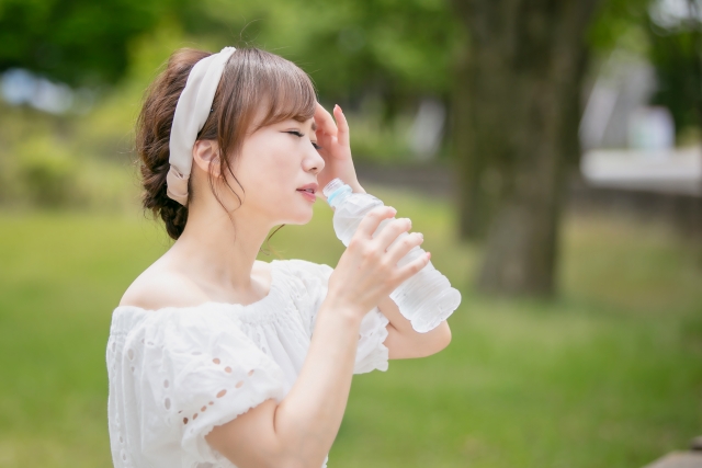脱水症状気味の女性